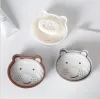 New cartoon bear double-layer draining soap box, creative home animal soap box, bathroom plastic soap tray wholesale Application Scenario